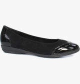 Evisa Ladies Black Comfort Pumps