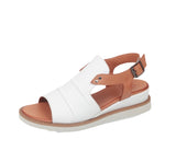 Modella Lyra Ladies White Leather Slingback Sandals