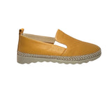 Fiona Ladies Mustard Leather Slip On Shoes