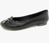 Marco Tozzi 22137 Ladies Black Faux Patent Ballet Pumps