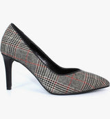 Samia Ladies Tartan Print Court Shoes