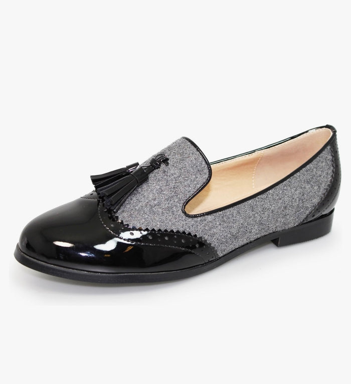 Francine Tassel Pump Grey
