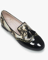 Francine Ladies Black Tassle Pump