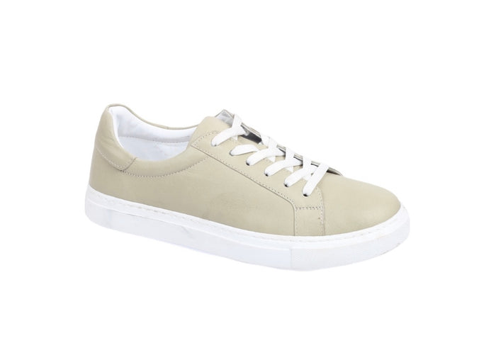 Modella Blake Ladies Khaki Leather Sneakers