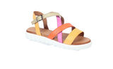 Modella Haven Ladies Rose Multi Leather Crossover Sandals