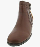 Rieker Billow 57186 Ladies Cognac Ankle Boots