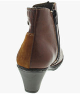 Rieker Billow 57186 Ladies Cognac Ankle Boots