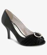 Sienna Peep Toe Black Heels