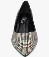 Samia Ladies Tartan Print Court Shoes