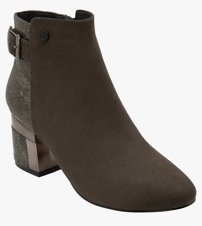 Lotus Cassandra Grey Print Suede Effect Boots
