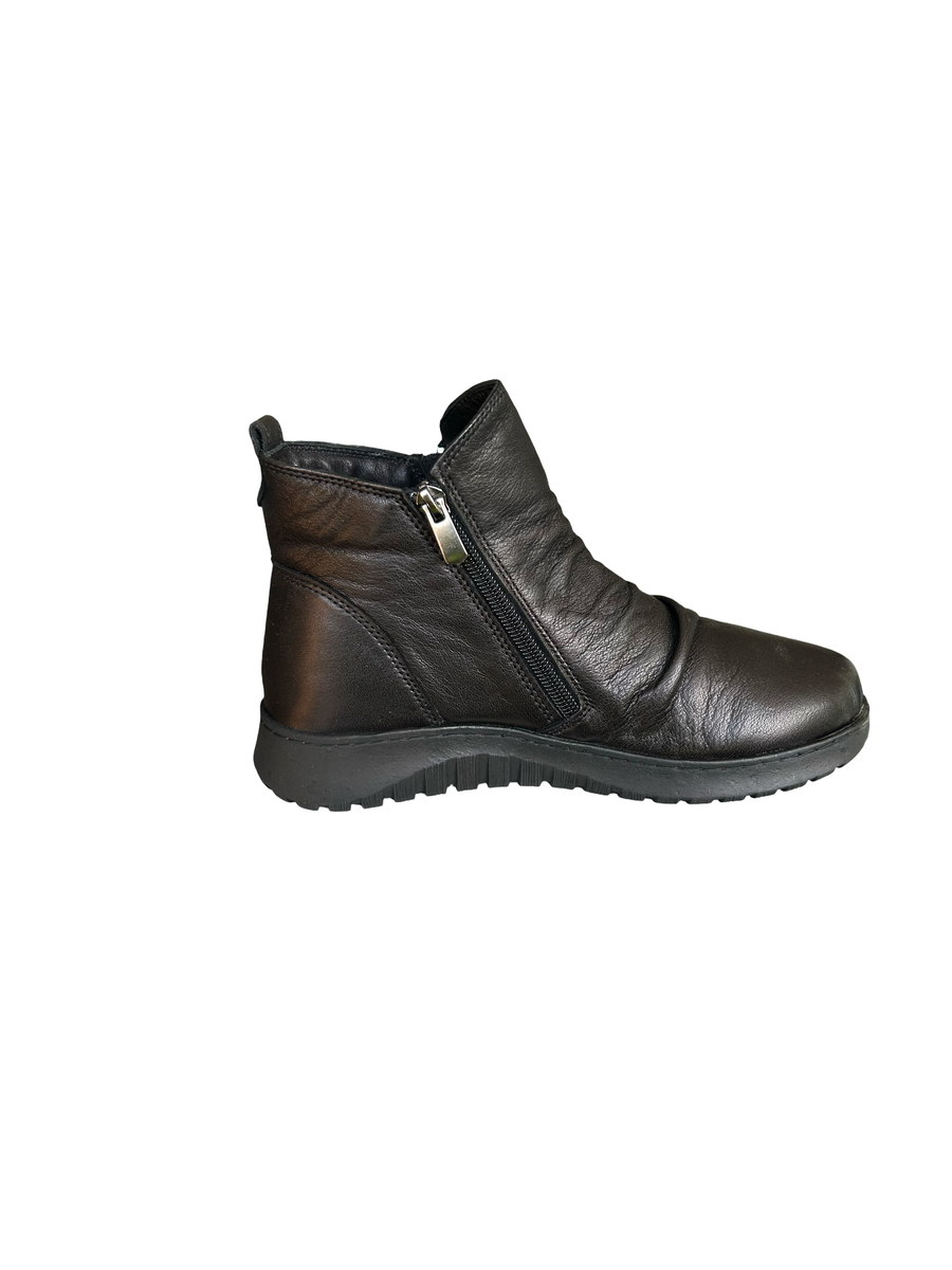 Modella Hawes Ladies Black Leather Boots – Modella Shoes