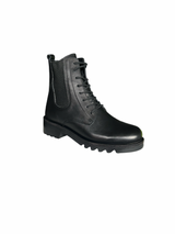 Modella Darwin Ladies Black Leather Chunky Ankle Boots