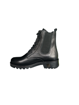 Modella Darwin Ladies Black Leather Chunky Ankle Boots