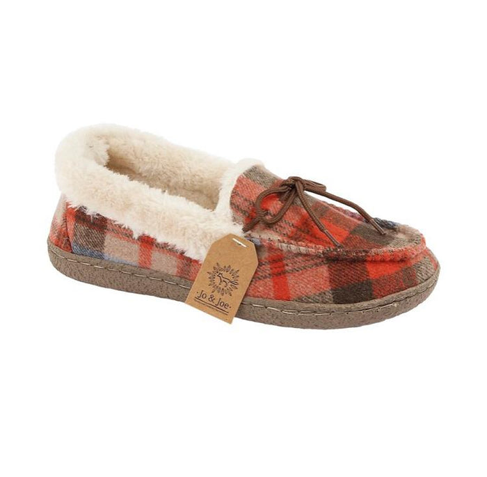 Ladies Pembroke Brown Moccasin Slipper