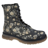 Ladies Cipriata Annetta Black Floral Ankle Boot