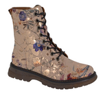 Ladies  Cipriata Annetta Beige Floral Ankle Boots