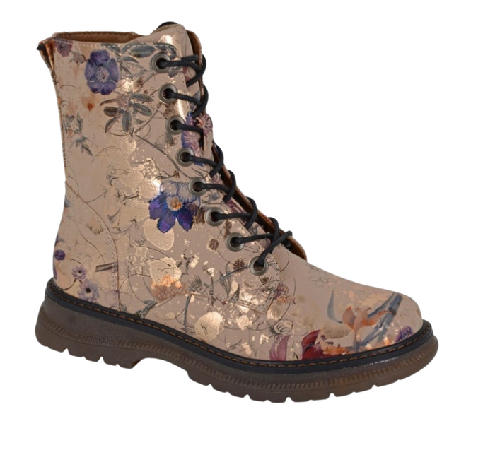 Ladies  Cipriata Annetta Beige Floral Ankle Boots