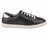Lunar Veneto Black Leather Trainer