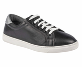 Lunar Veneto Black Leather Trainer