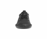 Shoozy Iris Black/Black Ladies Leather Plimsoll.