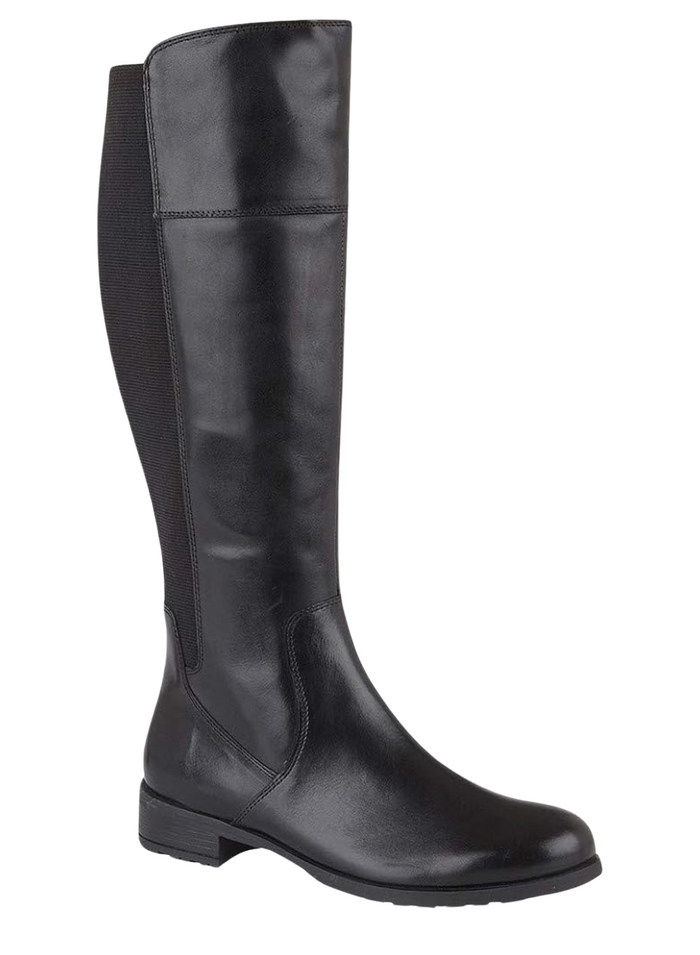 Cipriata Ladies Silvia Black Leather High Leg Boots