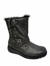 Cipriata Ladies Coralla Grey Faux Fur Trimmed Ankle Boots