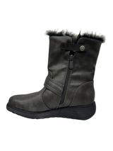 Cipriata Ladies Coralla Grey Faux Fur Trimmed Ankle Boots