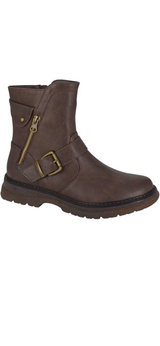 Cipriata Ladies Tilda Brown Biker Ankle Boots