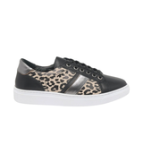 Lunar Caine Ladies Black Leather Trainer