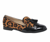 Lunar Francine Ladies Ocelot Patent Loafer