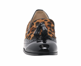 Lunar Francine Ladies Ocelot Patent Loafer