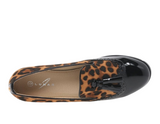 Lunar Francine Ladies Ocelot Patent Loafer