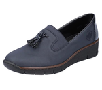 Rieker Gleam Ladies Navy Tassel Loafer