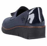 Rieker Gleam Ladies Navy Tassel Loafer