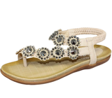 Lunar Charlotte Ladies Beige Toe Post Sandal