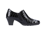 Rieker 57173 Ladies Black Croc Trouser Shoe