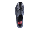Rieker 57173 Ladies Black Croc Trouser Shoe