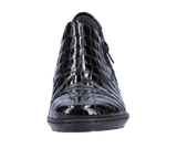 Rieker 57173 Ladies Black Croc Trouser Shoe