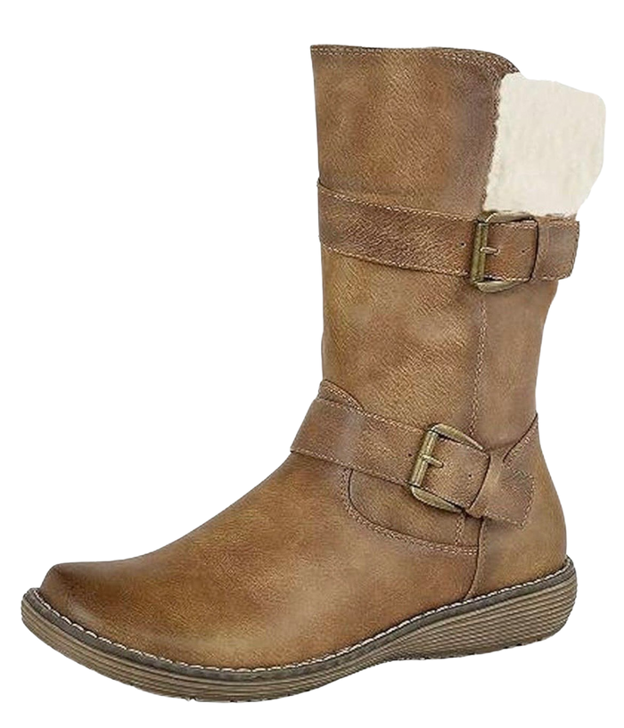 Cipriata Bella Ladies Mid Calf Tan Boots