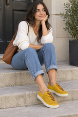 Modella Zara Ladies Yellow Leather Shoes