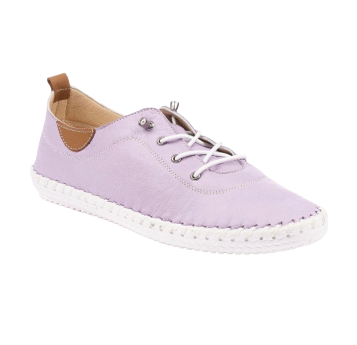 Shoozy Iris Ladies Purple Leather Plimsolls