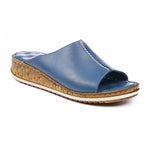 Shoozy Hayden Blue Leather Mule Sandal