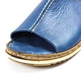 Shoozy Hayden Blue Leather Mule Sandal