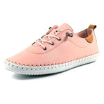 Shoozy Iris Ladies Powder Pink Leather Plimsoll