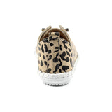 Shoozy Iris Ocelot Ladies Leather Plimsoll