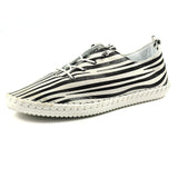 Shoozy Iris Zebra Ladies Leather Plimsoll